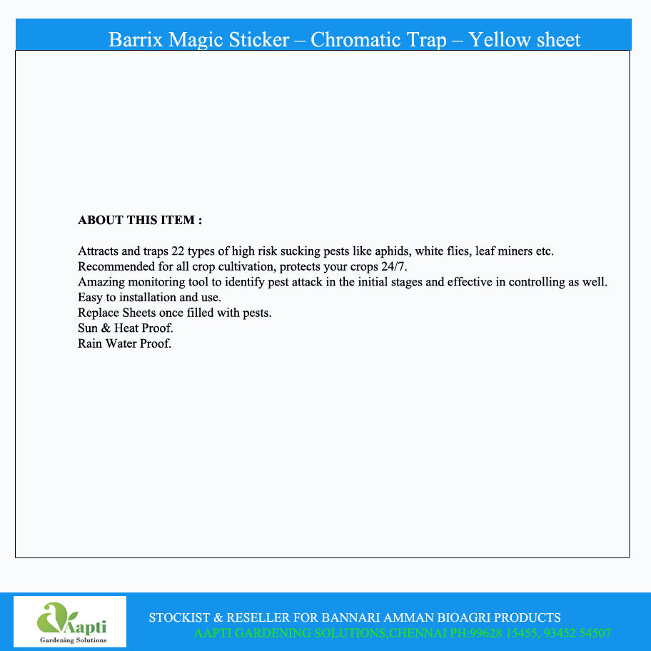 Barrix Yellow Sticky Trap ( Pack of 5) - Image 2